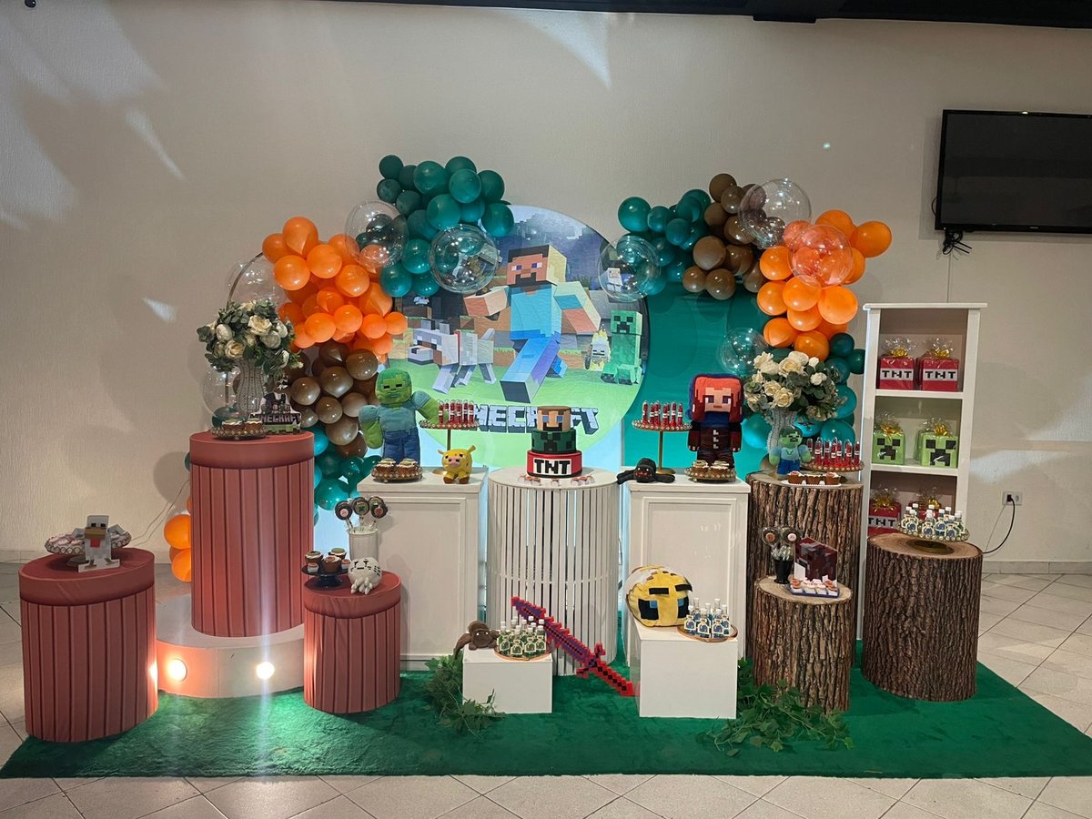 Decoração festa Minecraft
