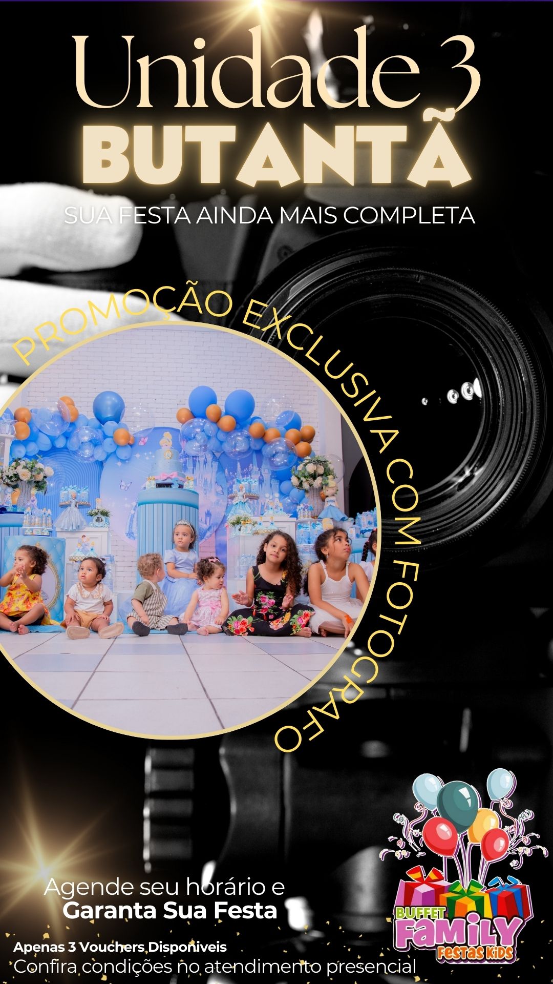 Família comemora festa no Buffet Family